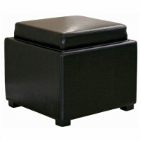 Tate Storage Ottoman in Black