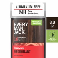 Every Man Jack Men's Natural Deodorant Cedarwood Aluminum Free
