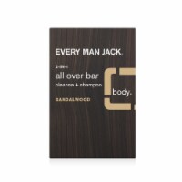 Every Man Jack 2-in-1 Sandalwood Cleanse + Shampoo All Over Bar