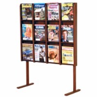 Wooden Mallet  Divulge 12 Magazine Floor Display - Mahogany