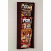 Wooden Mallet  3 in. Stance 3 Pocket Wall Display - Black & Mahogany
