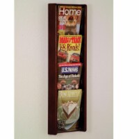 Wooden Mallet  4 in. Stance 4 Pocket Wall Display - Black & Mahogany