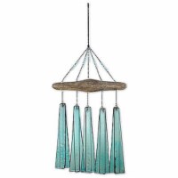 Sunset Vista Designs SV91428 Turquoise Sea Glass Wind Chime