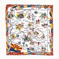 Decorative Towel State Of Arizona Souvenir 100% Cotton Southwest State Az01