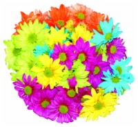 Crazy Daisy Bouquet - Yellow / Orange / Blue / Purple