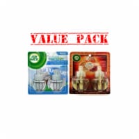 2 pk Airwick Essential Oils Cool Linen,white Lilac & 2 pk Vanilla Bakery Treat - Value Pack