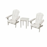 W Unlimited SW1912WTSET3 Oceanic Adirondack Chair Bristro Chair with Adirondack Chairs & 1 En