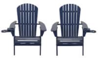 Foldable Adirondack Chair with cup holder set of 2