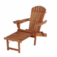 Best Desu 2005WN Oceanic Collection Adirondack Chaise Lounge Chair Foldable, cup and glass ho