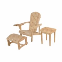 W Unlimited SW2101NC-CHOTET Earth Collection Adirondack Chair with Phone & Cup Holder, Natura