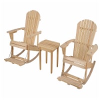 W Unlimited SW2007NC-R2ET1 Zero Gravity Collection Adirondack Rocking Chair with Built-in Foo