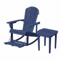 W Unlimited SW2007NV-R1ET1 Zero Gravity Collection Adirondack Rocking Chair with Built-in Foo