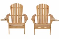 Foldable Adirondack Chair with cup holder set of 2