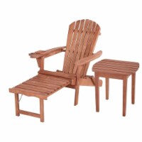 W Unlimited SW2005WN-CL1ET1 Oceanic Adirondack Chaise Lounge Chair Foldable with Built-in Ott