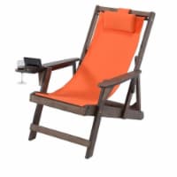 Romantic Collection Canvas Sling Chair with Cup and Wine Holder