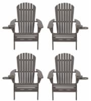 Foldable Adirondack Chair with cup holder set of 4