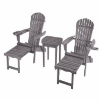 Oceanic Collection Adirondack Chaise Lounge Chair Foldable, cup and glass holder, built in ot