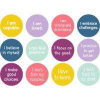 Teacher Created Resources Spot On Carpet Markers Positive Mindset 4  Assorted Pack of 12