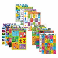Pete the Cat Early Learning Small Poster Pack, 11  x 15-3/4 , Pack of 12