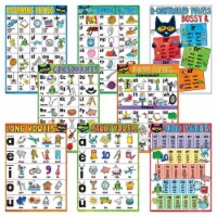 Pete the Cat Phonics Small Poster Pack, 11  x 15-3/4 , Pack of 8
