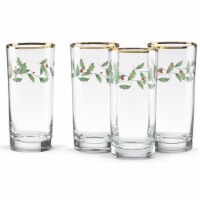 Lenox 849605 4 Piece Holiday Highball Glass Set