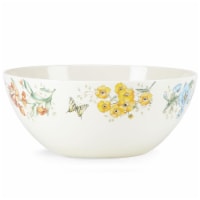 Lenox 855597 Butterfly Meadow Melamine Dinnerware Serving Bowl, Large, 4 mm