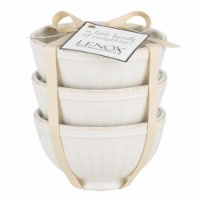 Lenox 858037 French Perle Groove Dinnerware Mini White Bowl- Set Of 3