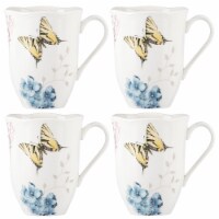 Lenox 869578 4.37 in. Butterfly Meadow Hydrangea DW Mug - Set of 4