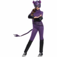 DC Super Hero Girl's Deluxe Catwoman Costume Jumpsuit, Large