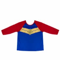 Rubies Girls Captain Marvel Child Halloween Costume Top Size Small 6+