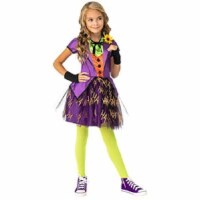 Rubies Costume 656549 DC Super Villains Joker Girl Costume, Small