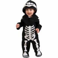 Rubie's Baby Skeleton Romper Costume, Black/White, 6-12 Months