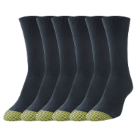 Gold Toe 6pk Ultra Soft Crew Black Perspective: Main