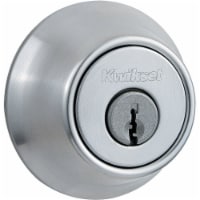 Kwikset Satin Chrome Adjustable Latch Double Cylinder Deadbolt