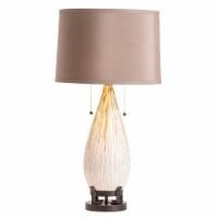 Mason Table Lamp WHITE Ceramic 16x16x32.5  Farmhouse Style