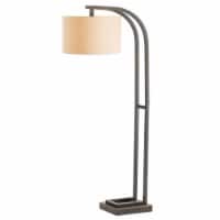 Circa Floor Lamp  64 Ht. Metal  Oil Rubbed Bronze Finish  Natural Linen Shade