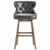 The Braddock Bar Stool Brown Wood 21x20x40  Traditional Style