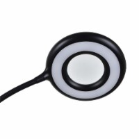 Crestview Collection Pedro 16 H LED Metal Magnifying Reading Desk Lamp in Black