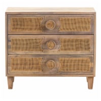 Evolution by Crestview Collection Lacuna Wood 3 Drawer Chest in Brown
