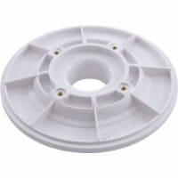 Wall Fitting, 6  dia, 1-7/8 hs, 1-1/2 mpt, White