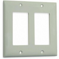 Hubbell Rocker Wall Plate,Stnd;Off Wht,2Gng,Smth  P262LA