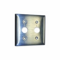 Hubbell Barrel Key Wall Plate,2 Gang,Silver  SS22RKLM