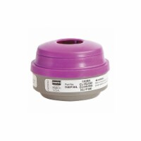 Combination Gas and Vapor Cartridge,White/Magenta, Acid Gas, P100 Filter
