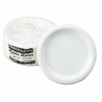 Tablemate TBLTM10644WH Plastic Dinnerware - White, Pack of 125