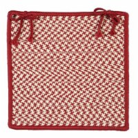 Outdoor Houndstooth Tweed - Sangria Chair Pad (set 4)