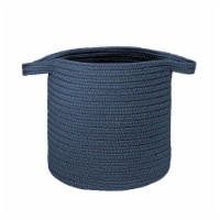 Colonial Mills  Farm Braided Laundry Basket&#44; Dusk Blue - 16 x 16 x 20 in.