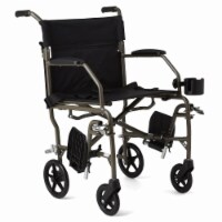 Medline Freedom Transport Wheelchair - Silver Perspective: Main