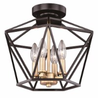 Vaxcel International C0174 14.5 in. Turin Semi - Flush Mount