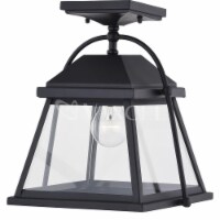 Vaxcel International T0537 10.75 in. Lexington Outdoor Semi-Flush Mount, Textured Black