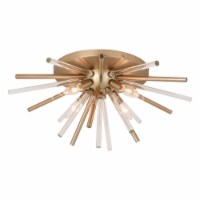 Vaxcel International C0250 22.5 in. Aria 4 Light Flush Mount, Natural Brass